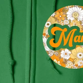 Mama Floral Mother's Day Gift Full Zip Hoodie