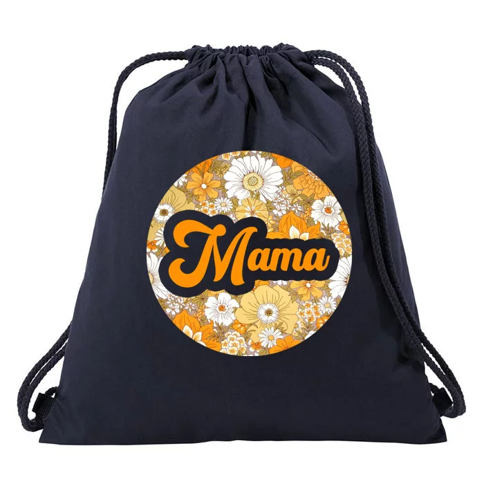 Mama Floral Mother's Day Gift Drawstring Bag