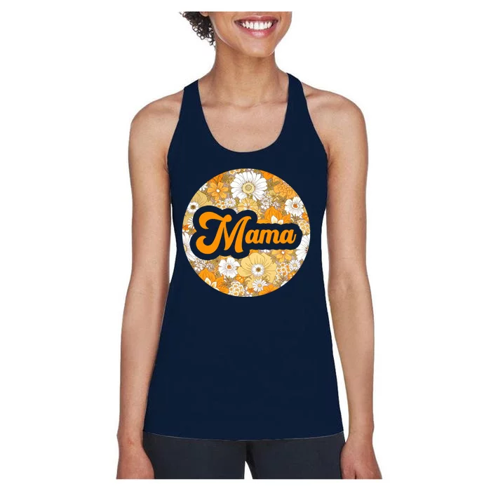 Mama Floral Mother's Day Gift Women's Racerback Tank