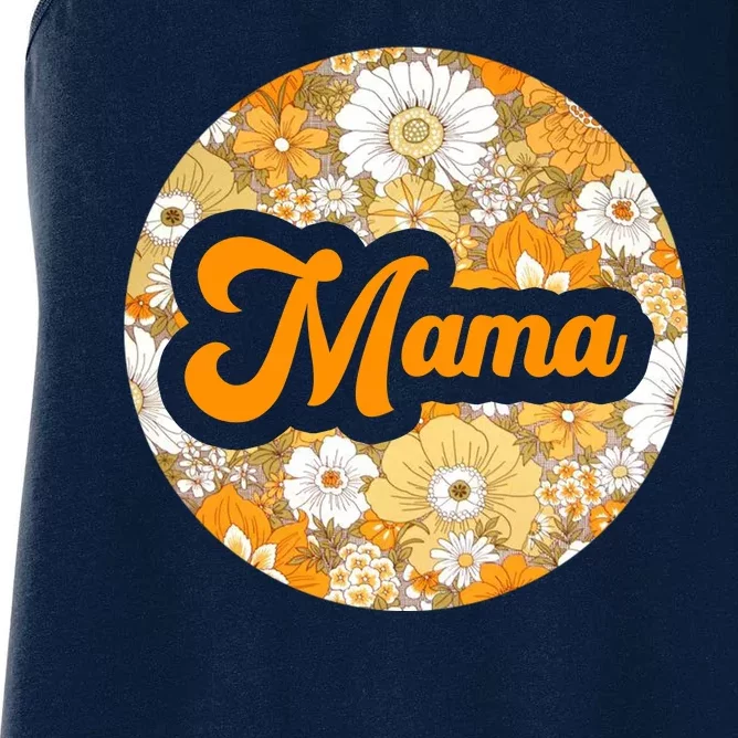 Mama Floral Mother's Day Gift Women's Racerback Tank