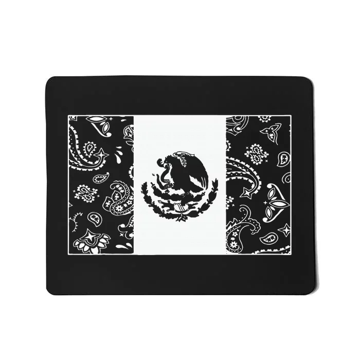 Mexican Flag  Mexican Flag With Paisley Bandana Mousepad