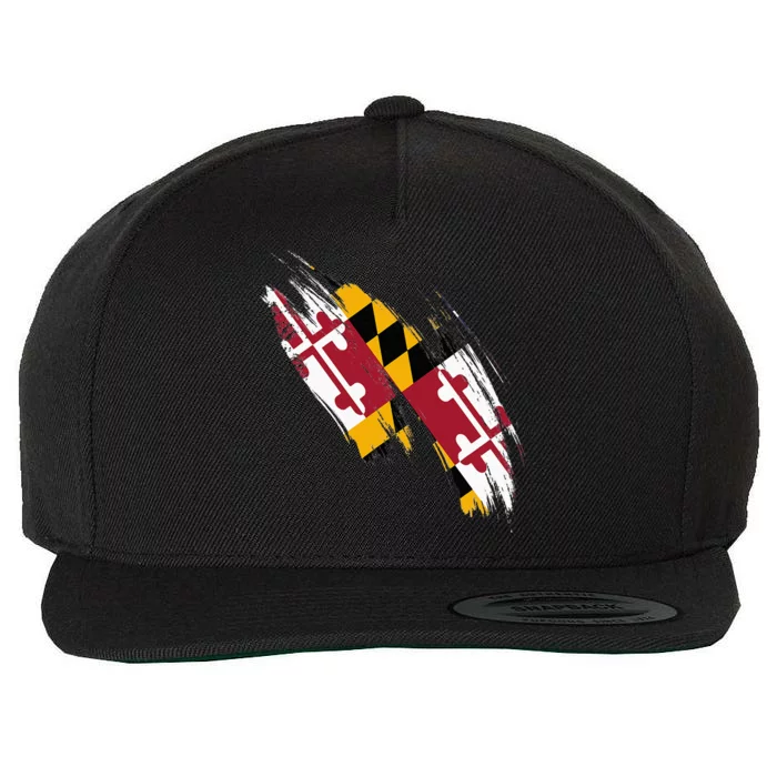 Maryland Flag Marylander Maryland Flag State Pride Wool Snapback Cap