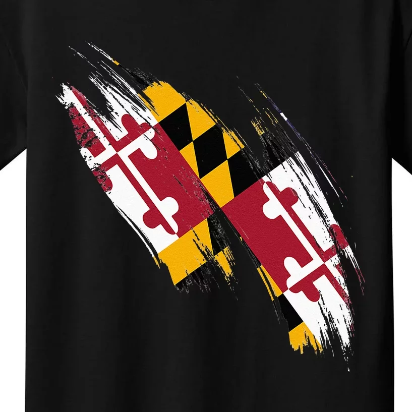 Maryland Flag Marylander Maryland Flag State Pride Kids T-Shirt