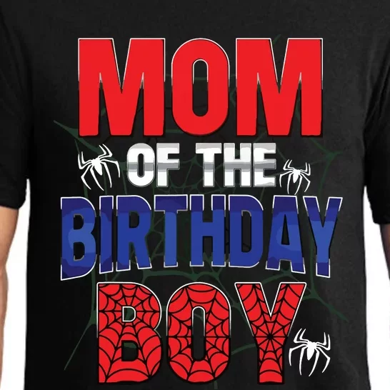 Matching Family Mom Of The Birthday Boy Spider Web Pajama Set