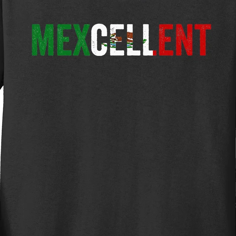 Mexcellent Funny Mexican Excellent - Cinco De Mayo Kids Long Sleeve Shirt