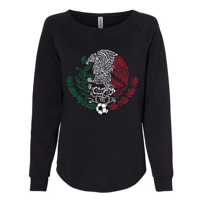 Mexico Flag Mexican Eagle Soccer Womens California Wash Sweatshirt