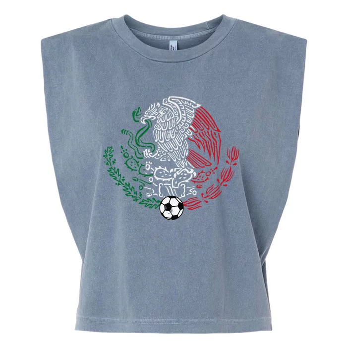 Mexico Flag Mexican Eagle Soccer Garment-Dyed Women's Muscle Tee