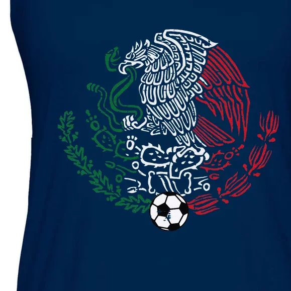 Mexico Flag Mexican Eagle Soccer Ladies Essential Flowy Tank