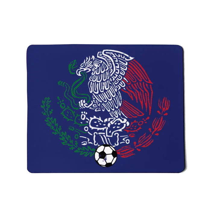 Mexico Flag Mexican Eagle Soccer Mousepad