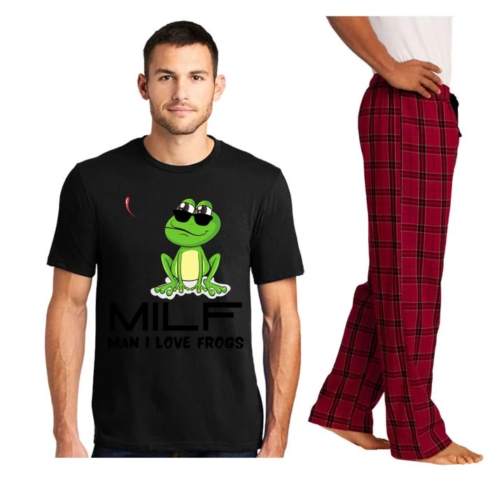 MILF Funny Man I Love Frogs Lover Pajama Set