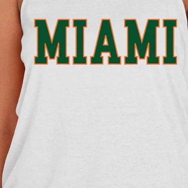 Miami Florida Women's Knotted Racerback Tank