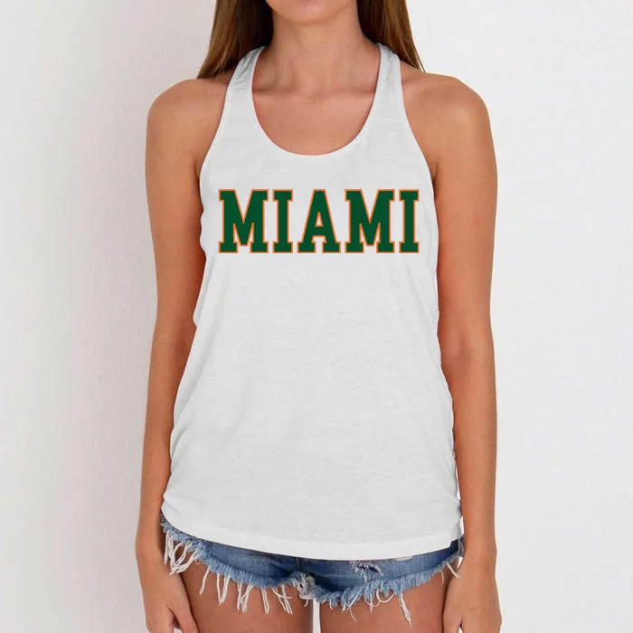 Miami Florida Women's Knotted Racerback Tank