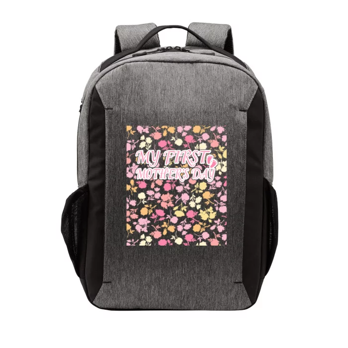 My First Mothers Day Pregnancy Announcet Mom To Be Gift Vector Backpack