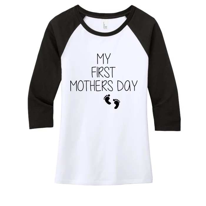 My First Mothers Day Women's Tri-Blend 3/4-Sleeve Raglan Shirt