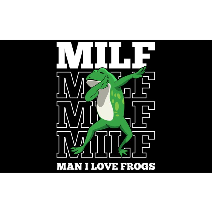 MILF Funny Man I Love Frogs Lover Dabbing Frog Amphibian Bumper Sticker