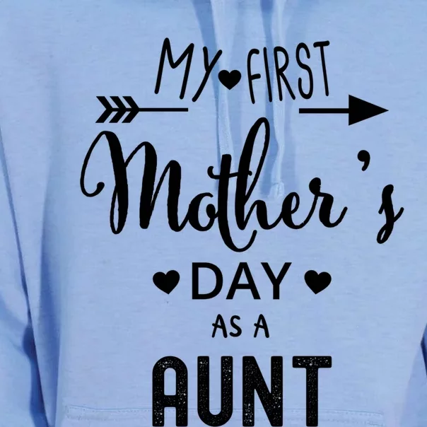 My First Mother's Day As A Aunt Mom To Be Sister's Mom Gift Unisex Surf Hoodie