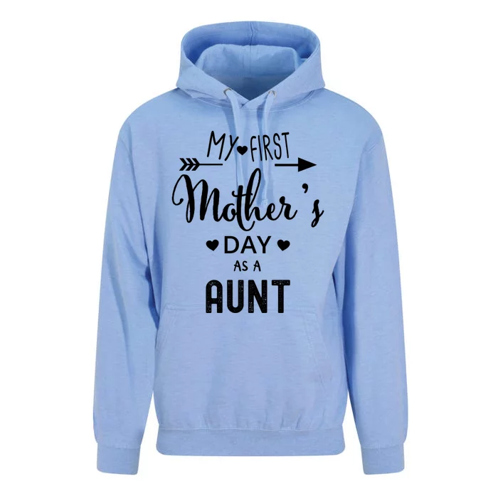 My First Mother's Day As A Aunt Mom To Be Sister's Mom Gift Unisex Surf Hoodie