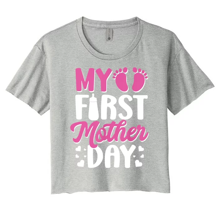 My First Mothers Day Women's Crop Top Tee