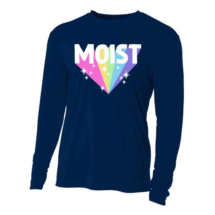 Moist Funny Meme Offensive Weird Cool Hilarious Humorous Cooling Performance Long Sleeve Crew