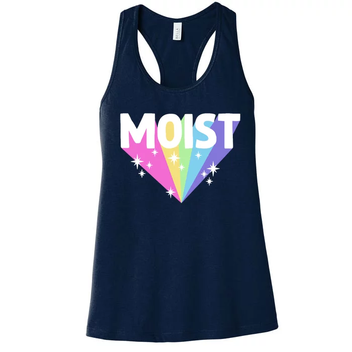 Moist Funny Meme Offensive Weird Cool Hilarious Humorous Women's Racerback Tank