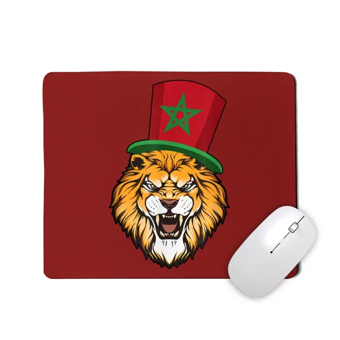 Morocco Flag Moroccan Soccer Supporter For Men Women Mousepad