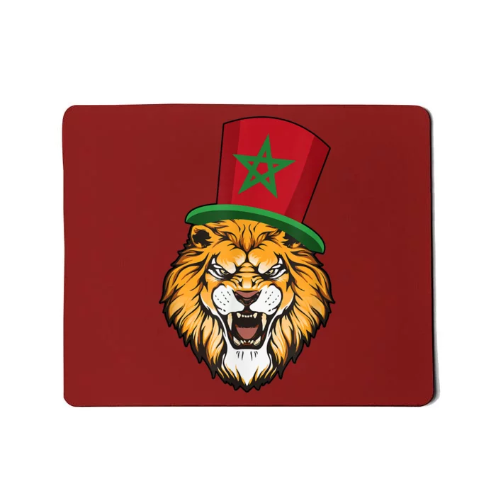 Morocco Flag Moroccan Soccer Supporter For Men Women Mousepad