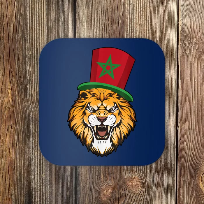 Morocco Flag Moroccan Soccer Supporter For Men Women Coaster