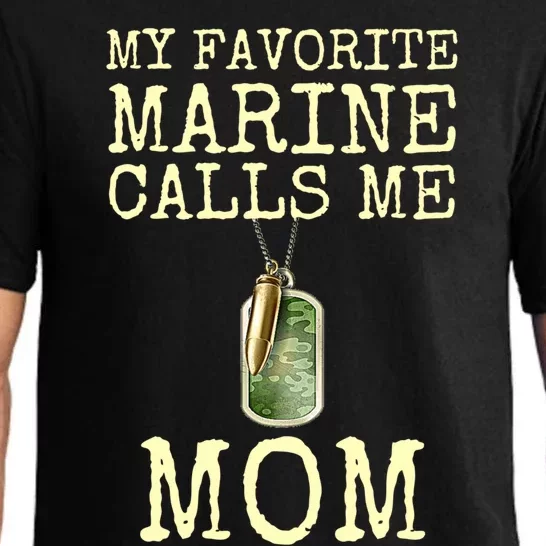 My Favorite Marine Calls Me Mom Cool Gift Pajama Set