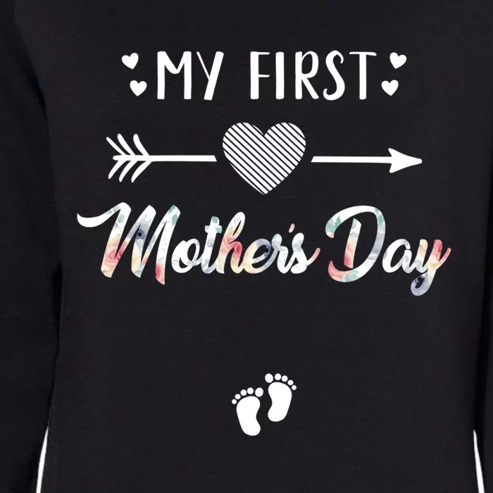 My First Mother's Day Pregnancy Announcet Soon To Be Mom Funny Gift Womens California Wash Sweatshirt