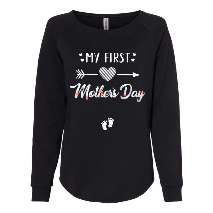 My First Mother's Day Pregnancy Announcet Soon To Be Mom Funny Gift Womens California Wash Sweatshirt