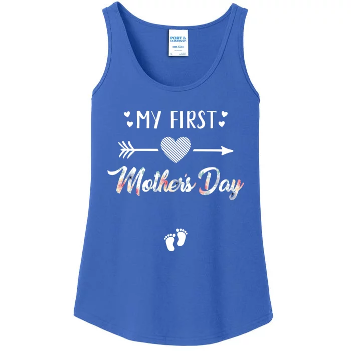 My First Mother's Day Pregnancy Announcet Soon To Be Mom Funny Gift Ladies Essential Tank