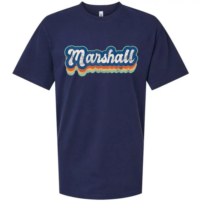 Marshall First Name Boy Vintage Style 70s 80s Personalized Sueded Cloud Jersey T-Shirt