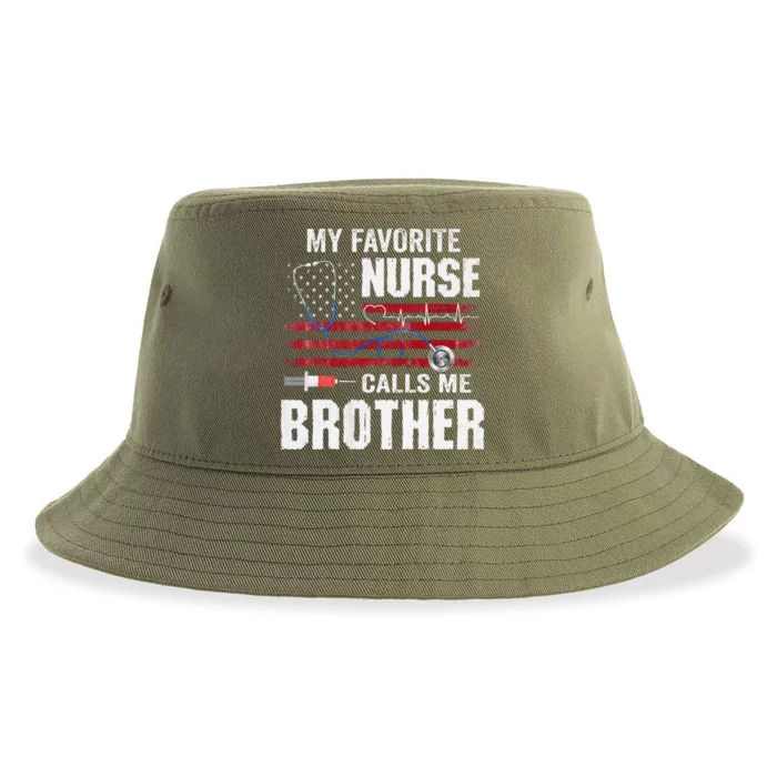 My Favorite Nurse Calls Me Brother Father's Day Sustainable Bucket Hat