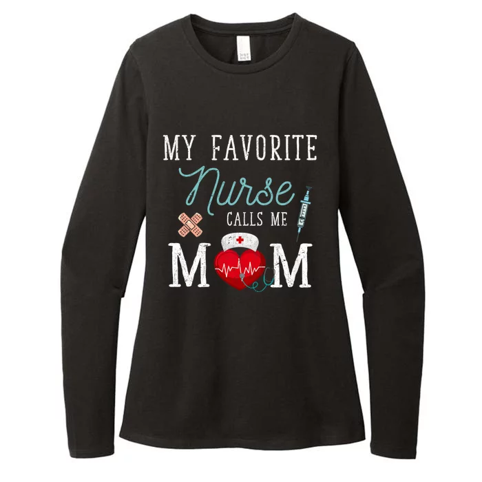 My Favorite Nurse Calls Me Mom Stethoscope Mother Nurse Womens CVC Long Sleeve Shirt