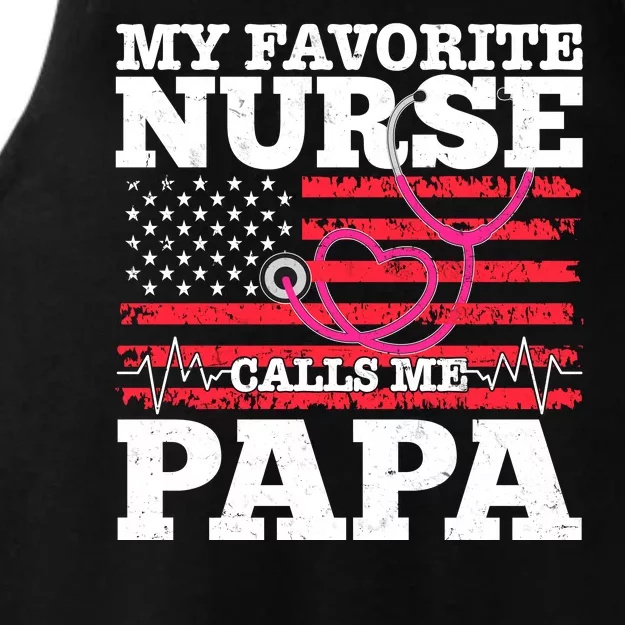 My Favorite Nurse Calls Me Papa Ladies Tri-Blend Wicking Tank