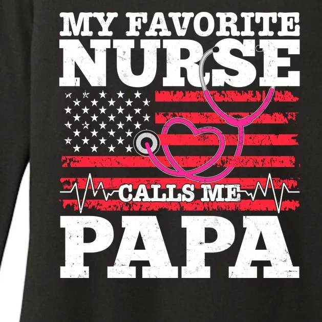 My Favorite Nurse Calls Me Papa Womens CVC Long Sleeve Shirt