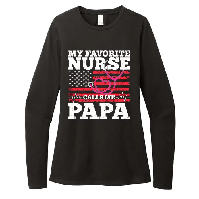 My Favorite Nurse Calls Me Papa Womens CVC Long Sleeve Shirt