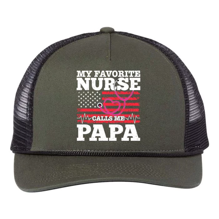 My Favorite Nurse Calls Me Papa Retro Rope Trucker Hat Cap