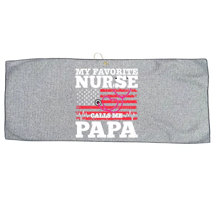 My Favorite Nurse Calls Me Papa Large Microfiber Waffle Golf Towel