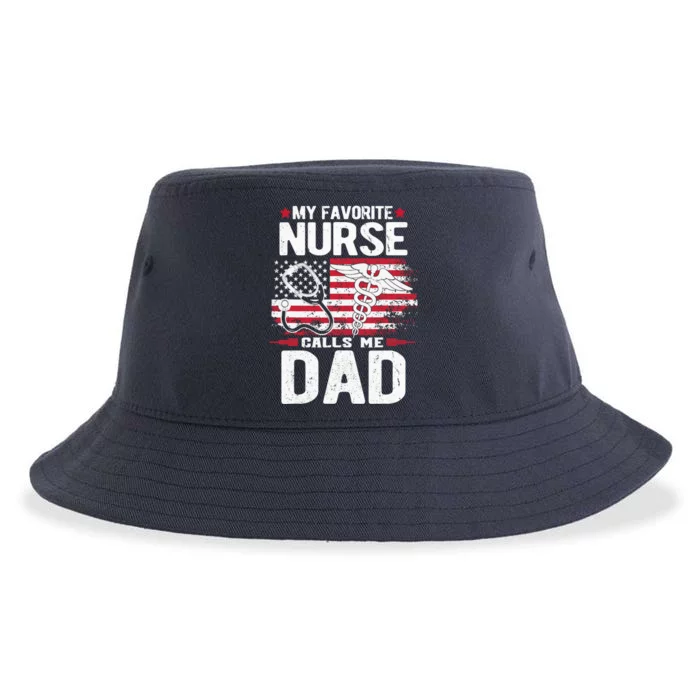 My Favorite Nurse Calls Me Dad Fathers Day Sustainable Bucket Hat