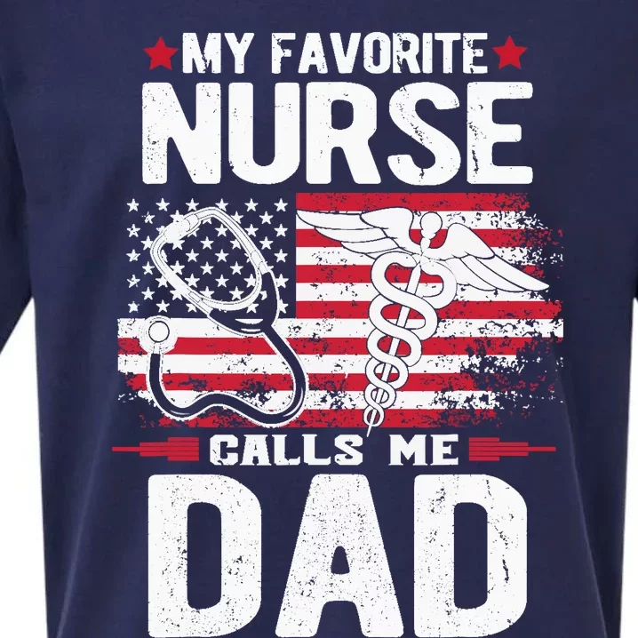 My Favorite Nurse Calls Me Dad Fathers Day Sueded Cloud Jersey T-Shirt