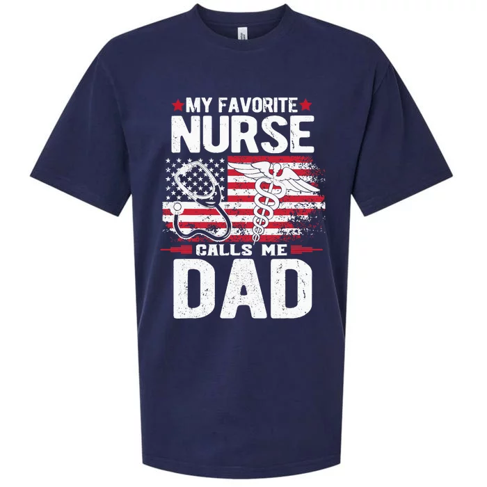 My Favorite Nurse Calls Me Dad Fathers Day Sueded Cloud Jersey T-Shirt