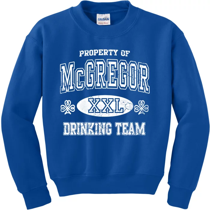 Mcgregor Family Name Irish Ing Team St Patricks Day Cool Gift Kids Sweatshirt