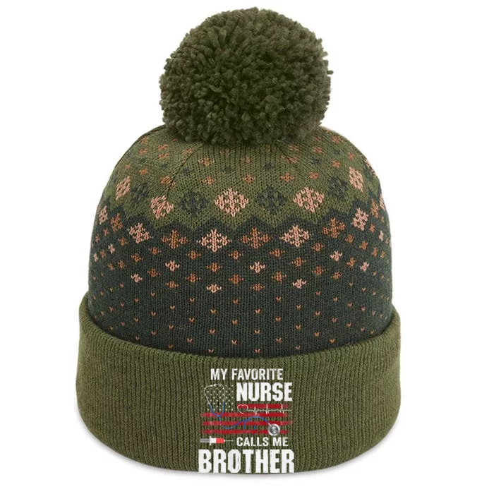 My Favorite Nurse Calls Me Brother Father's Day The Baniff Cuffed Pom Beanie