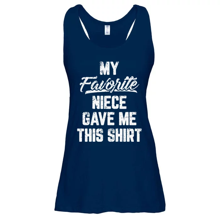 My Favorite Niece Gave Me This Gift Funny Fathers Day Ladies Essential Flowy Tank