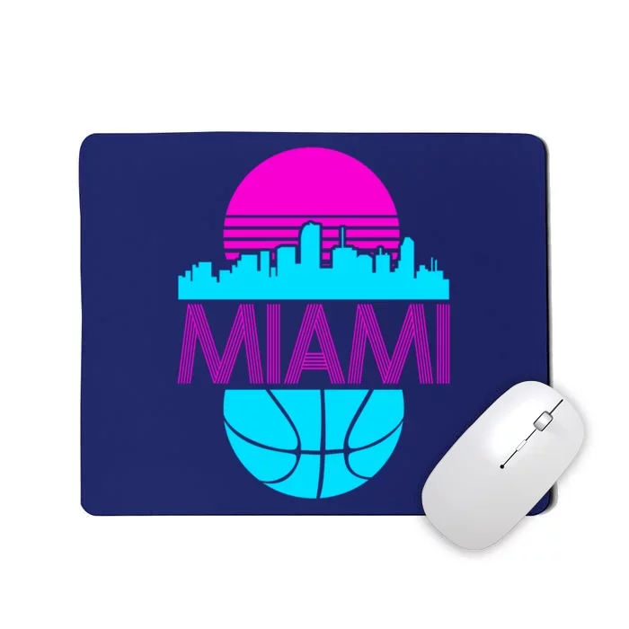 Miami Florida Neon Retro Logo Mousepad