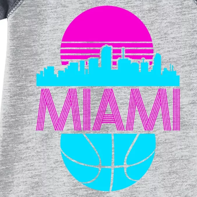 Miami Florida Neon Retro Logo Infant Baby Jersey Bodysuit