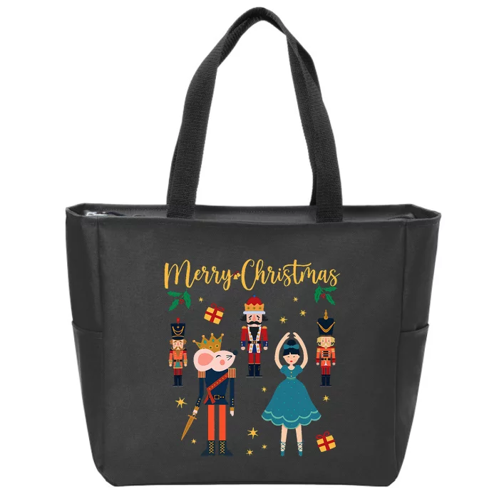 Matching Family Nutcracker Ballet Pajama Christmas Clara Zip Tote Bag