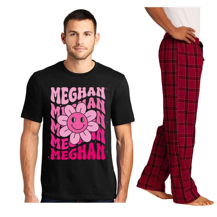 Meghan First Name I Love Meghan Girl Groovy 80S Pajama Set