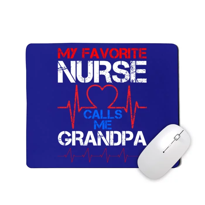 My Favorite Nurse Calls Me Grandpa Vintage Nurse Grandpa Gift Mousepad